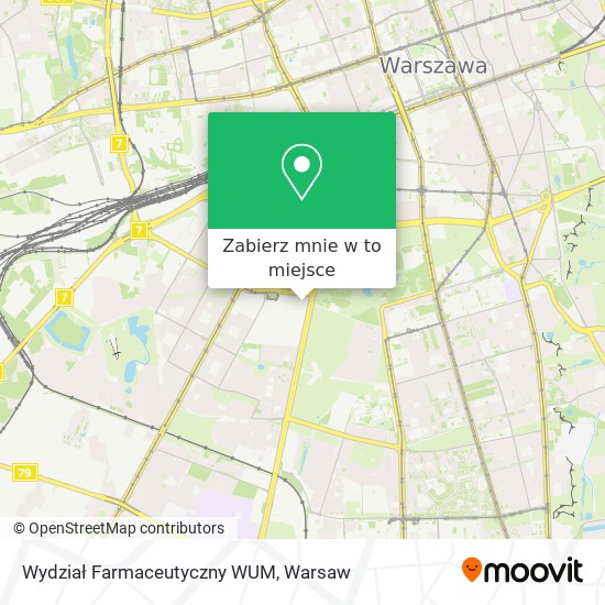 Mapa Wydział Farmaceutyczny WUM