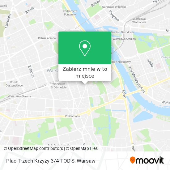 Mapa Plac Trzech Krzyży 3/4 TOD'S