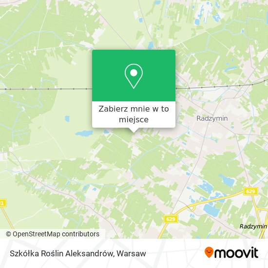 Mapa Szkółka Roślin Aleksandrów