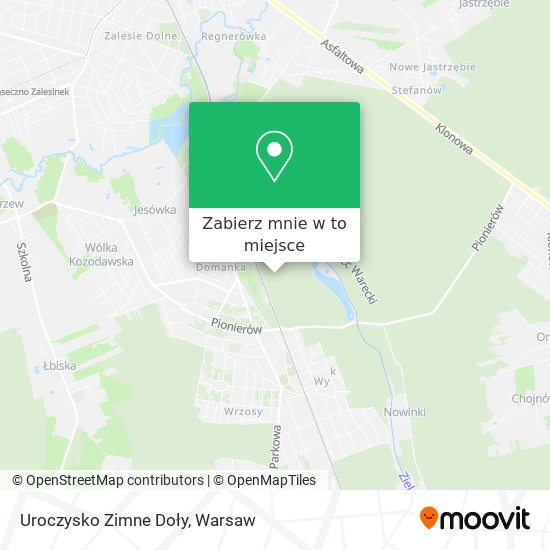 Mapa Uroczysko Zimne Doły