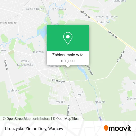 Mapa Uroczysko Zimne Doły