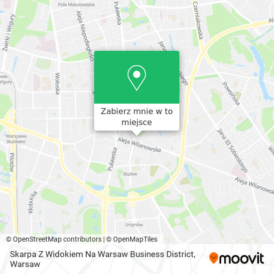 Mapa Skarpa Z Widokiem Na Warsaw Business District