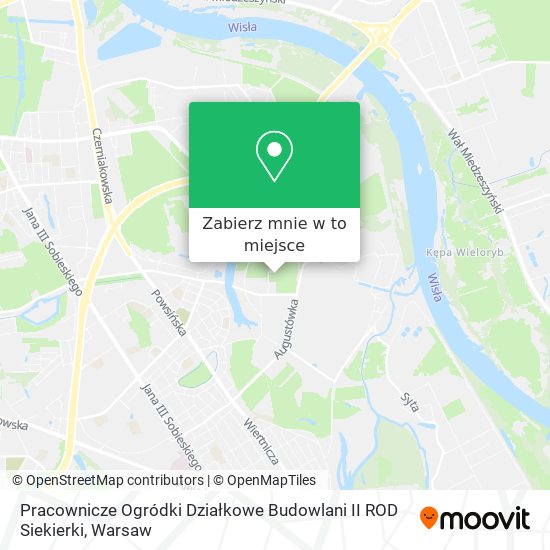 Mapa Pracownicze Ogródki Działkowe  Budowlani II  ROD Siekierki