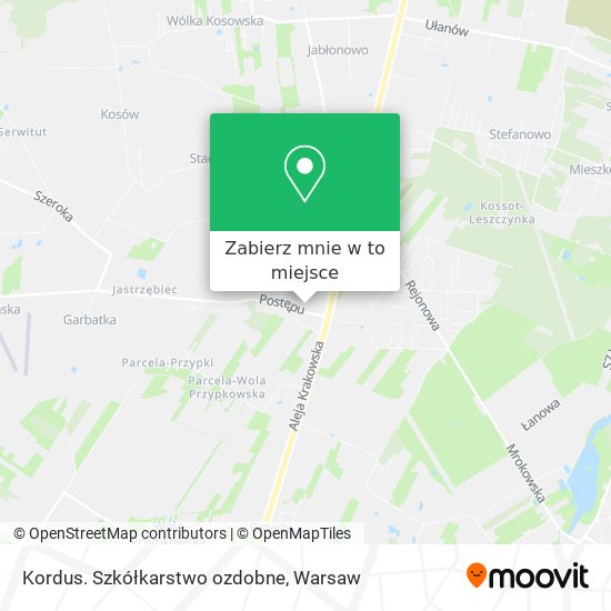 Mapa Kordus. Szkółkarstwo ozdobne