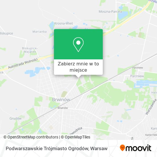 Mapa Podwarszawskie Trójmiasto Ogrodów