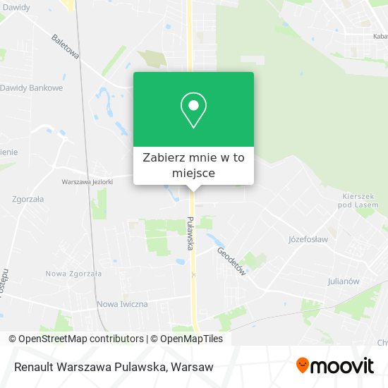 Mapa Renault Warszawa Pulawska