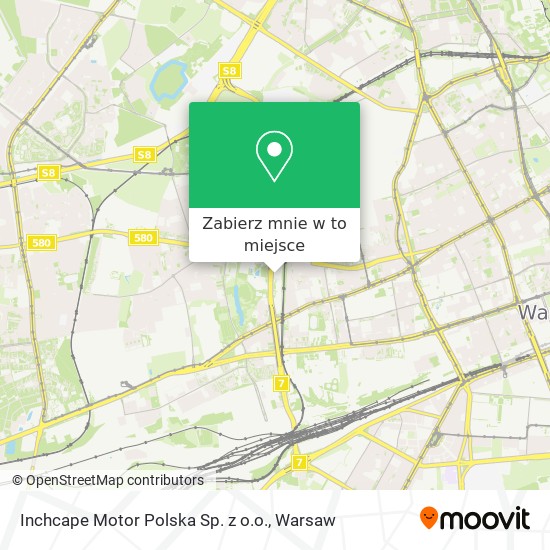 Mapa Inchcape Motor Polska Sp. z o.o.