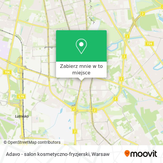 Mapa Adavo - salon kosmetyczno-fryzjerski