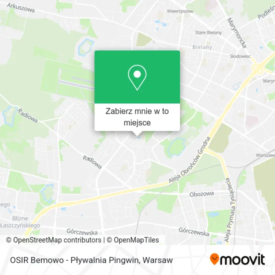 Mapa OSIR Bemowo - Pływalnia Pingwin