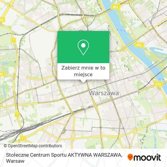 Mapa Stołeczne Centrum Sportu AKTYWNA WARSZAWA