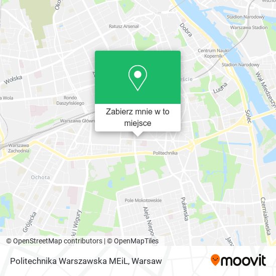 Mapa Politechnika Warszawska MEiL