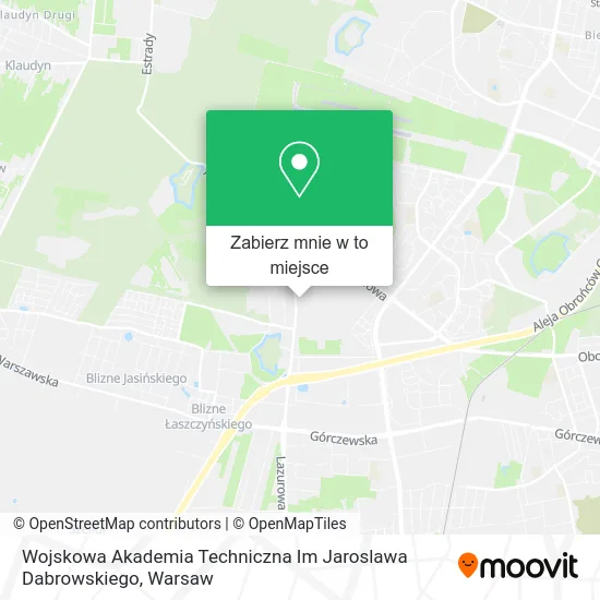 Mapa Wojskowa Akademia Techniczna Im Jaroslawa Dabrowskiego