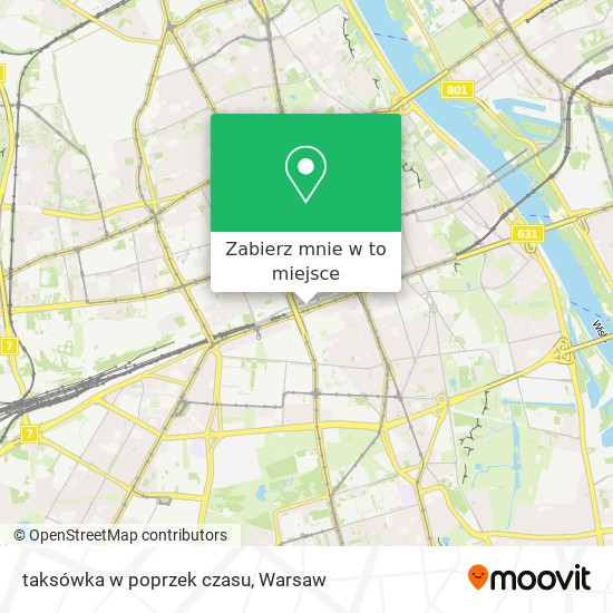 Mapa taksówka w poprzek czasu