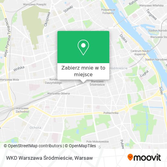 Mapa WKD Warszawa Śródmieście