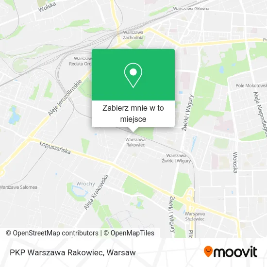 Mapa PKP Warszawa Rakowiec