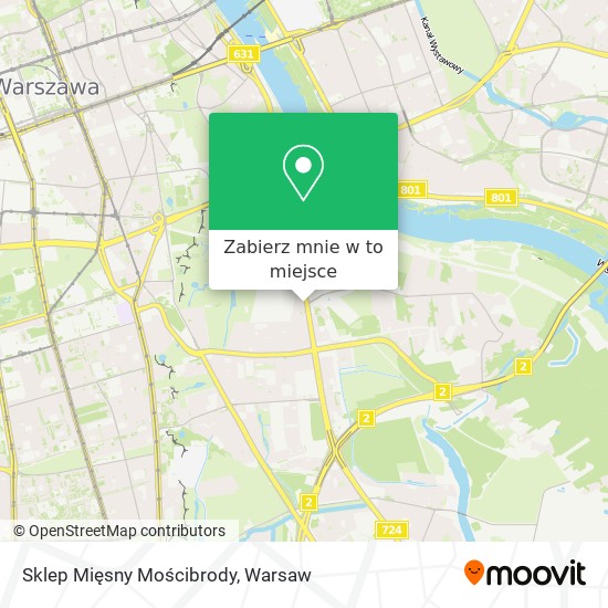 Mapa Sklep Mięsny Mościbrody