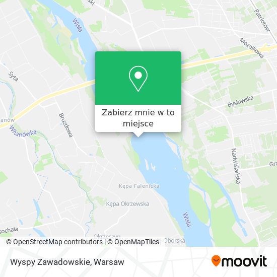 Mapa Wyspy Zawadowskie