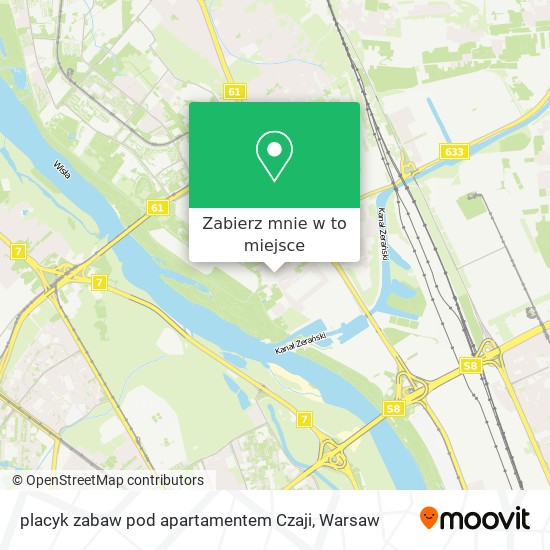 Mapa placyk zabaw pod apartamentem Czaji