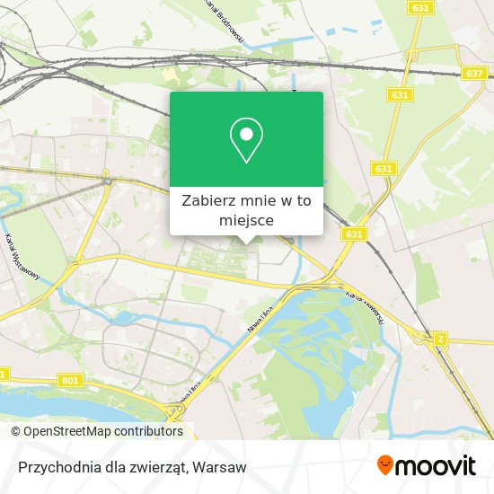 Mapa Przychodnia dla zwierząt