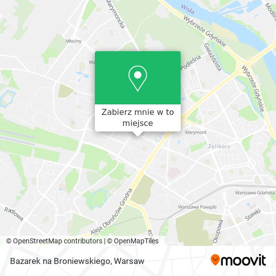 Mapa Bazarek na Broniewskiego