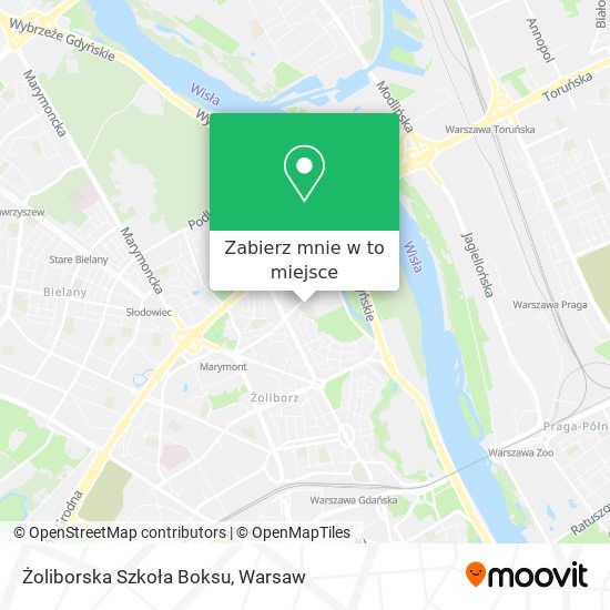 Mapa Żoliborska Szkoła Boksu