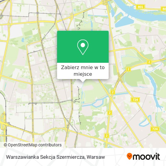 Mapa Warszawianka Sekcja Szermiercza