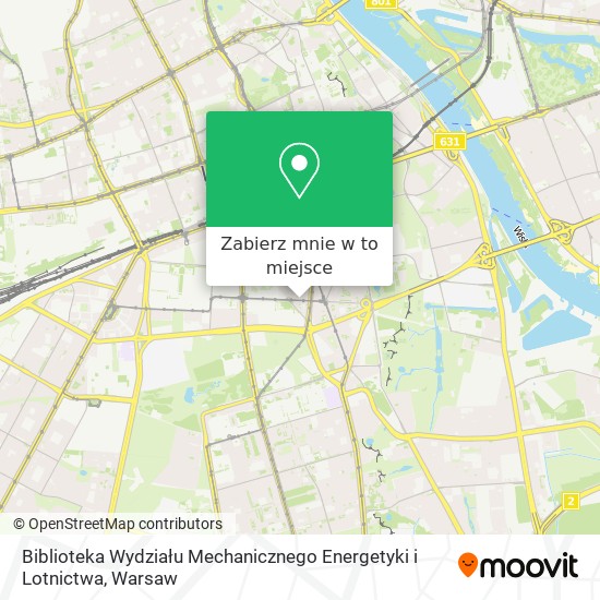 Mapa Biblioteka Wydziału Mechanicznego Energetyki i Lotnictwa