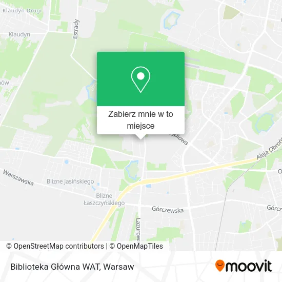 Mapa Biblioteka Główna WAT