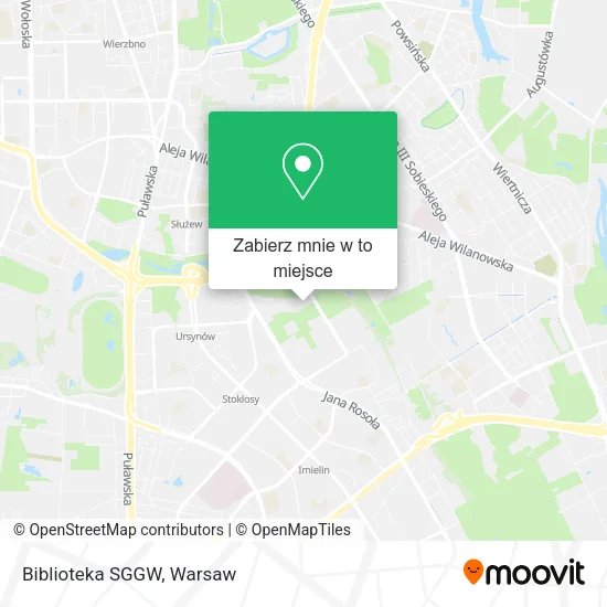 Mapa Biblioteka SGGW