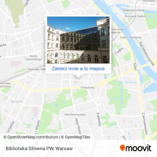 Mapa Biblioteka Główna PW