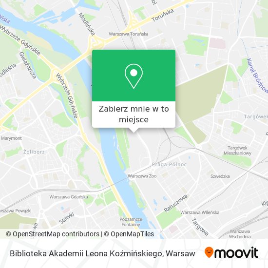 Mapa Biblioteka Akademii Leona Koźmińskiego