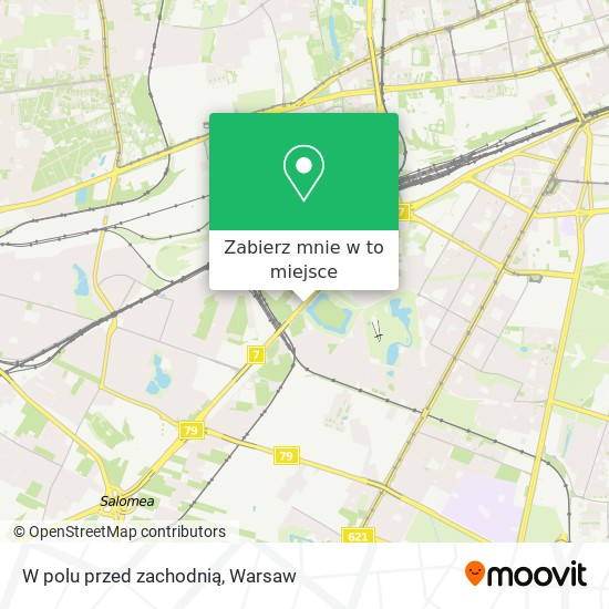 Mapa W polu przed zachodnią