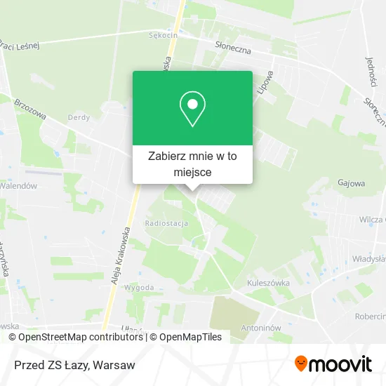Mapa Przed ZS Łazy