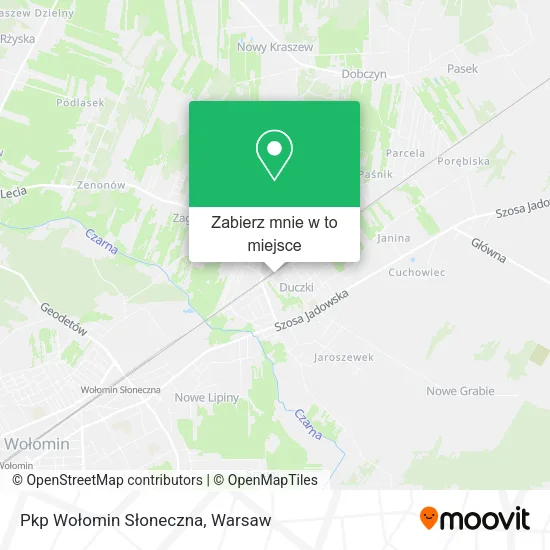 Mapa Pkp Wołomin Słoneczna