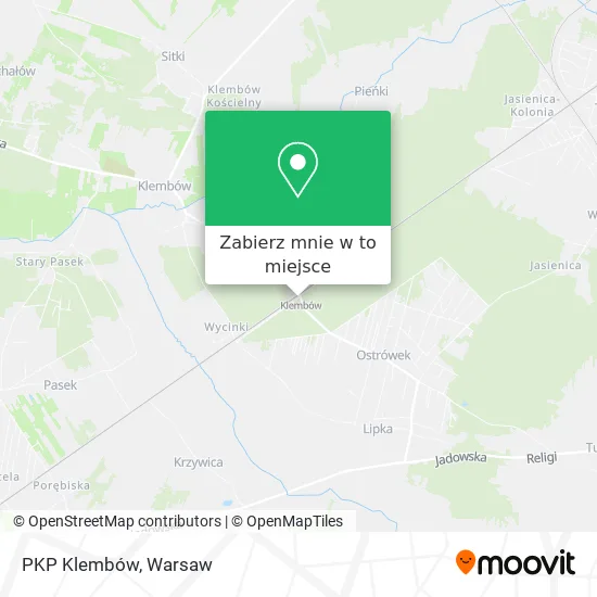 Mapa PKP Klembów