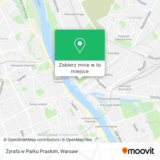 Mapa Żyrafa w Parku Praskim