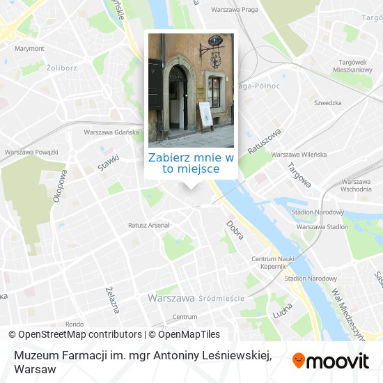 Mapa Muzeum Farmacji im. mgr Antoniny Leśniewskiej