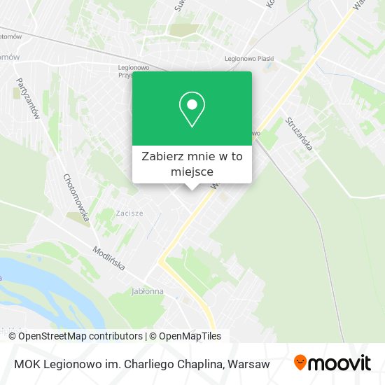 Mapa MOK Legionowo im. Charliego Chaplina