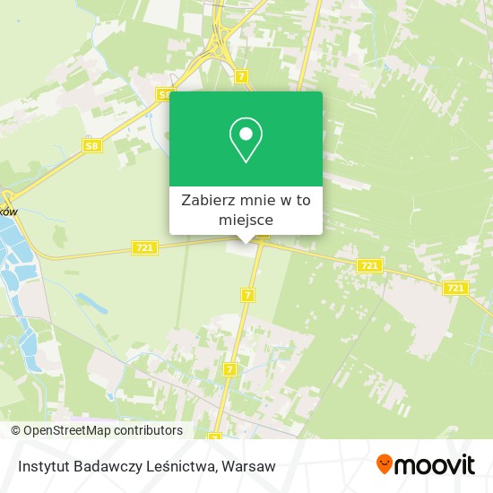 Mapa Instytut Badawczy Leśnictwa