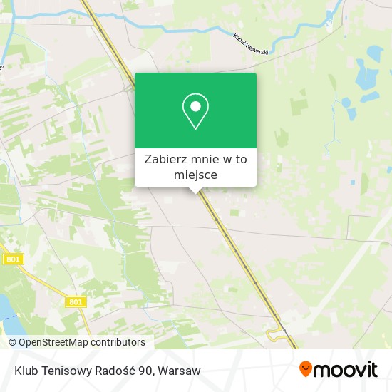 Mapa Klub Tenisowy Radość 90