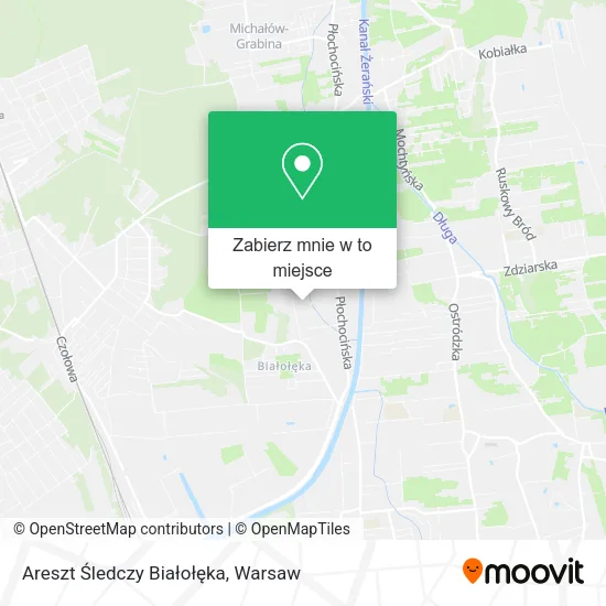 Mapa Areszt Śledczy Białołęka