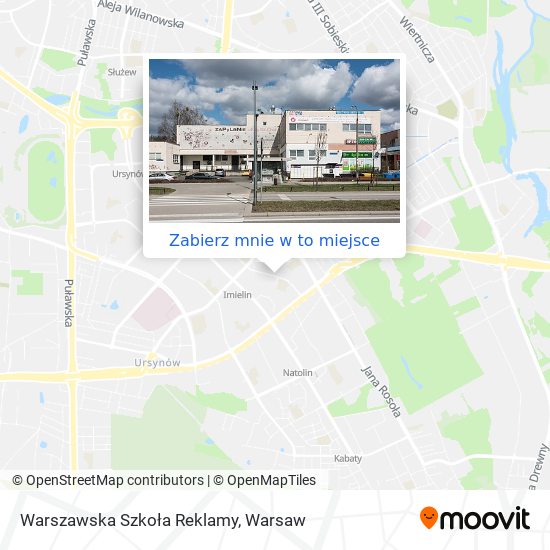 Mapa Warszawska Szkoła Reklamy