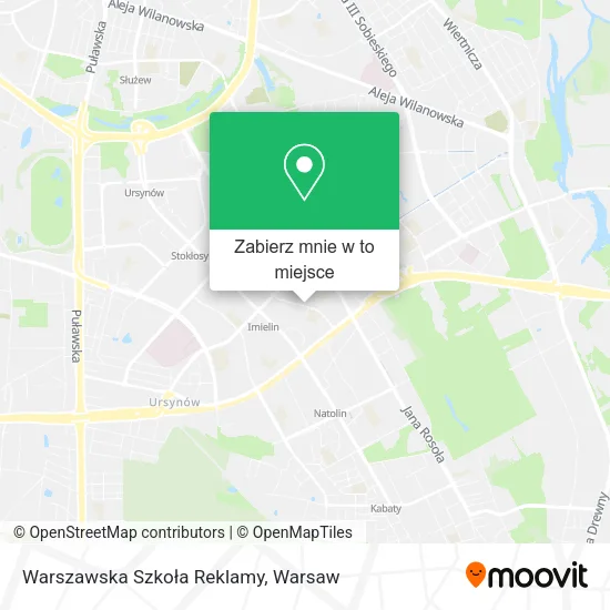Mapa Warszawska Szkoła Reklamy