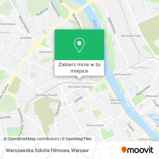 Mapa Warszawska Szkoła Filmowa