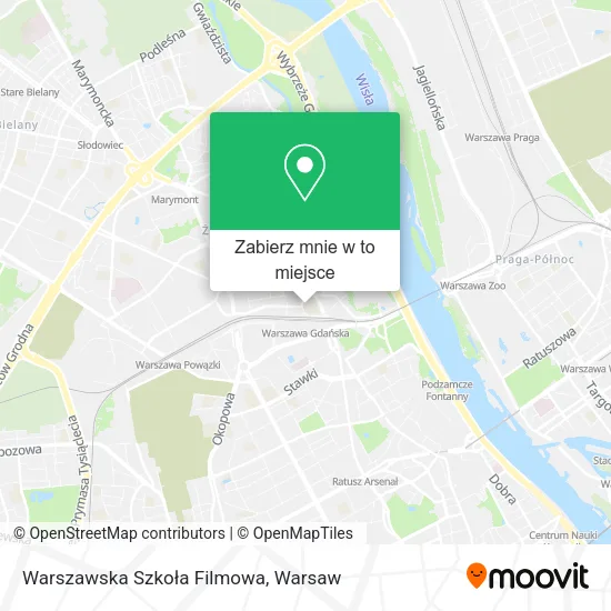 Mapa Warszawska Szkoła Filmowa