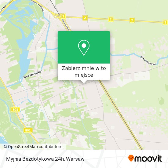 Mapa Myjnia Bezdotykowa 24h