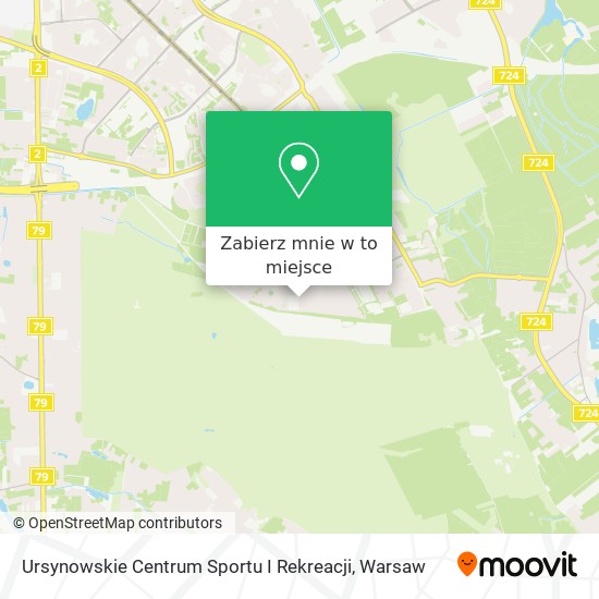 Mapa Ursynowskie Centrum Sportu I Rekreacji