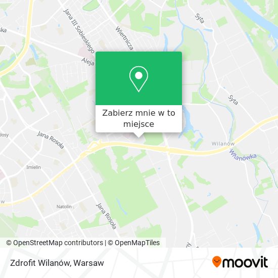 Mapa Zdrofit Wilanów