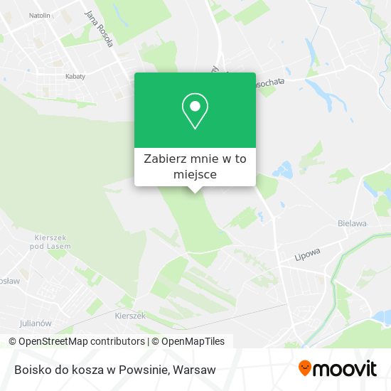 Mapa Boisko do kosza w Powsinie