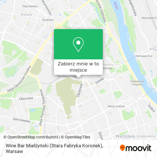 Mapa Wine Bar Mielżyński (Stara Fabryka Koronek)